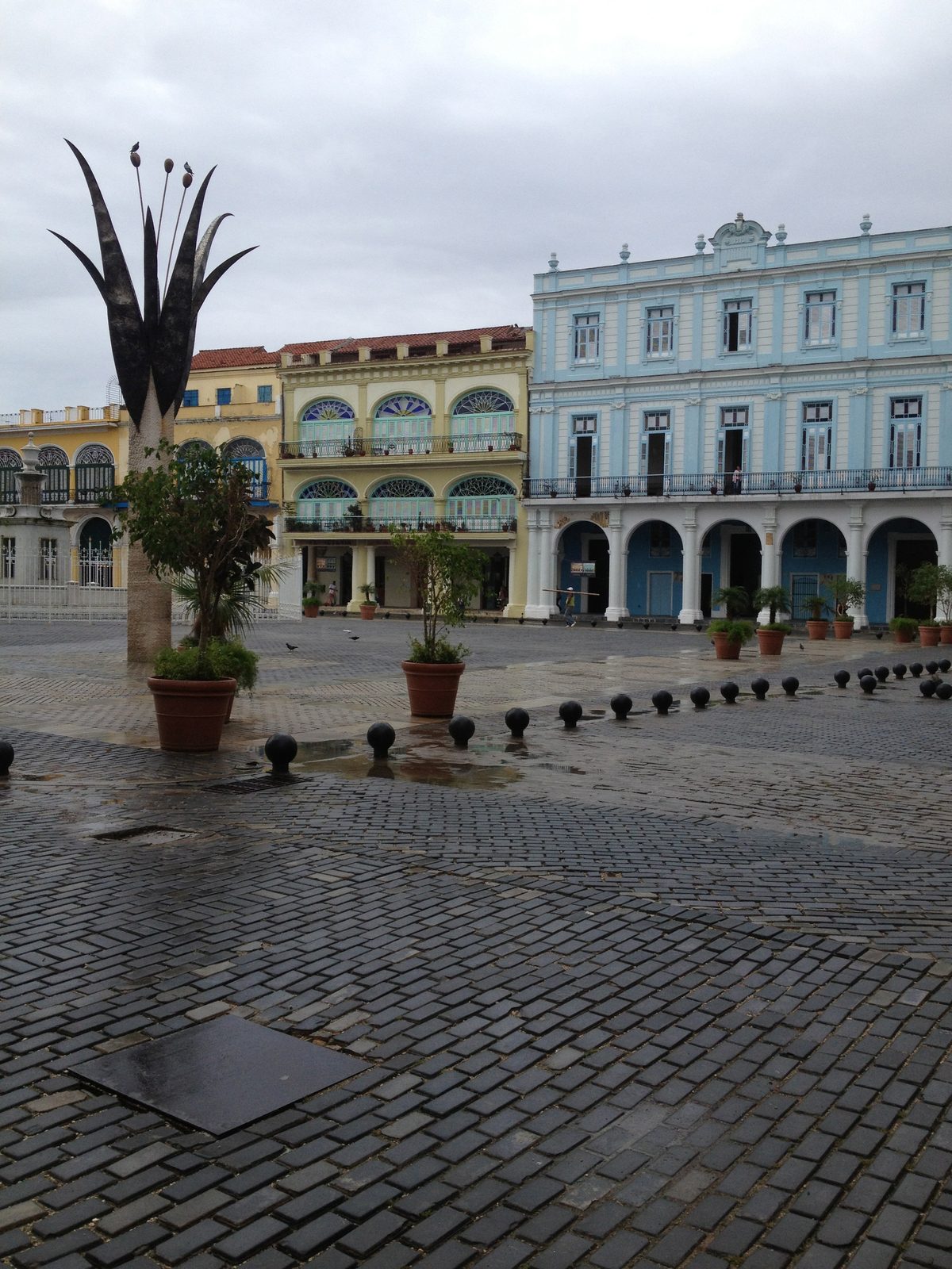 The rain was on and off this one morning.  This was the old square - Place Vieille - all of...